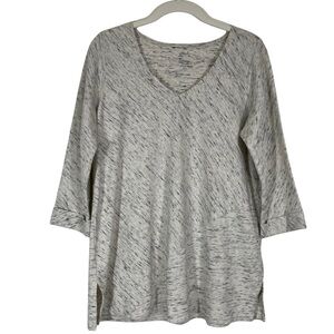 Purejill 100% cotton Tunic Top Womens Size XS Petite Space Dye